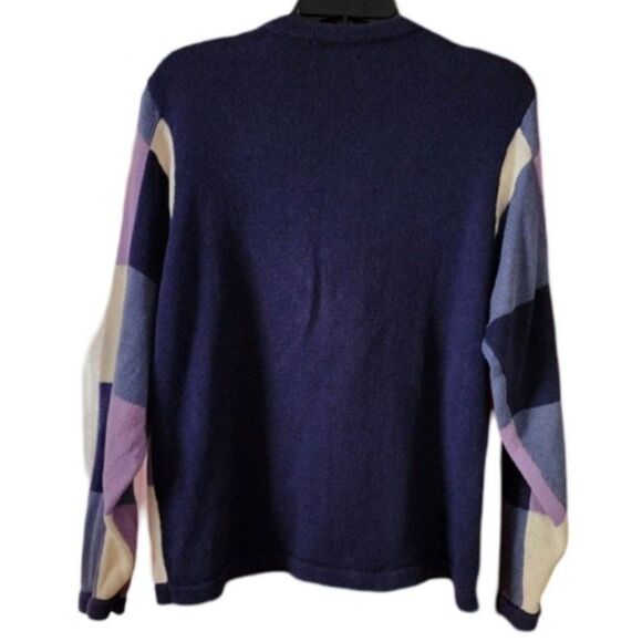 B.P. Design Winter Holiday Zip Cardigan Sweater XL Snowman Patchwork Vintage Y2K - Picture 2 of 5